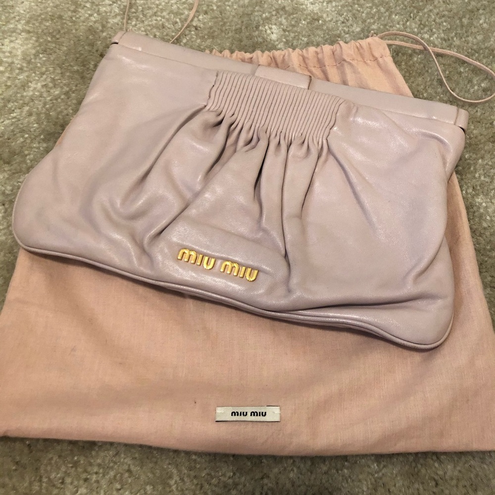 Miu Miu lambskin clutch